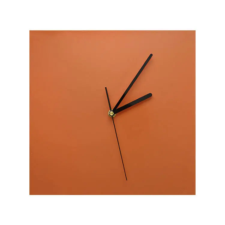 Nordic clock wall clock mute creative fashion decorative clock living room modern minimalist square wall watch orange