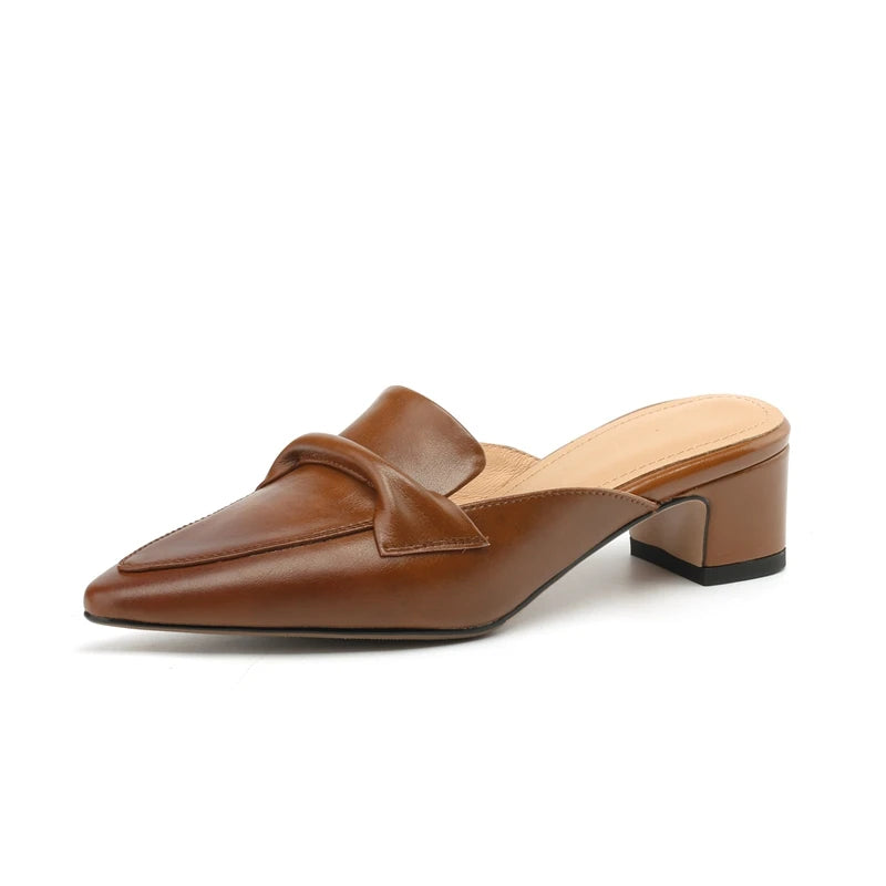 Elara Genuine Leather Flats