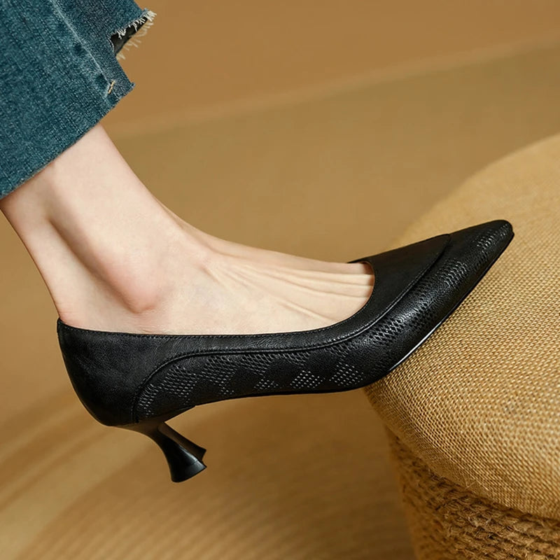 Amalia Genuine Leather Heels