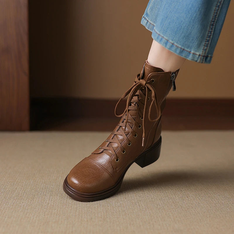 Carter Leather Combat Boots