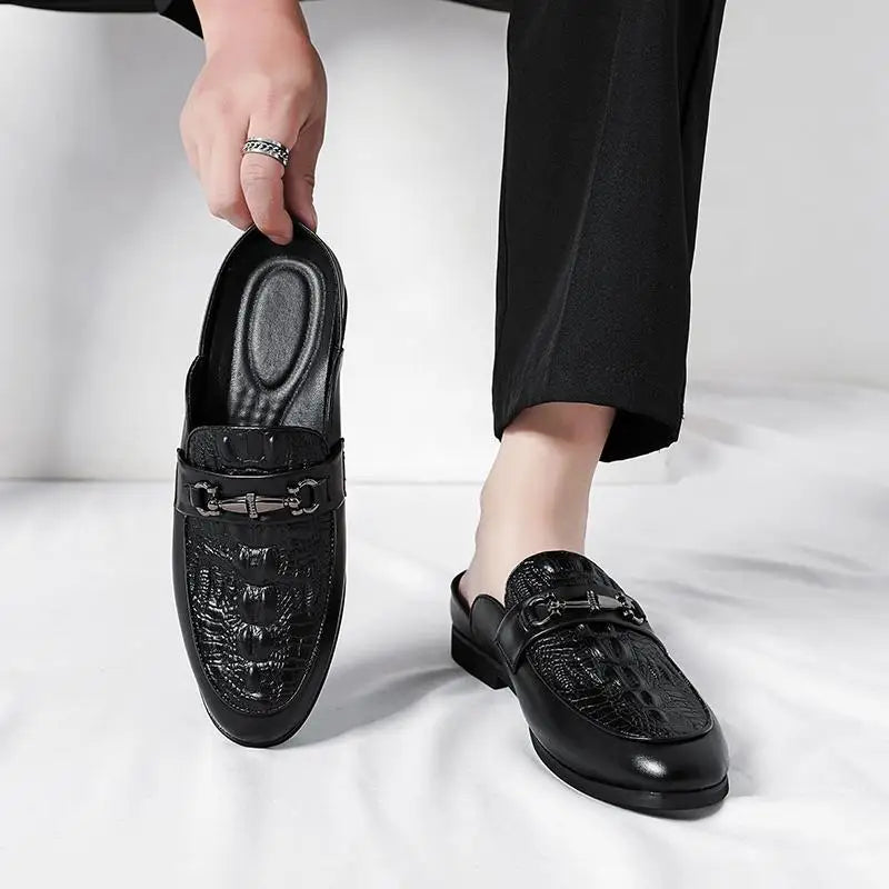 Zane Leather Slide Loafers