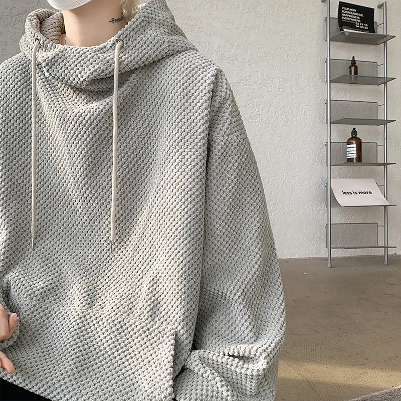 Harajuku Corduroy Hoodies Men High Quality Streetwear Loose Y2k Hip Hop Hooded Sweatshirts Couple Clothing Female Pullovers