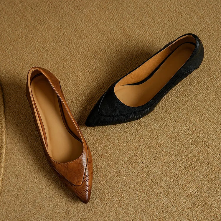 Amalia Genuine Leather Heels