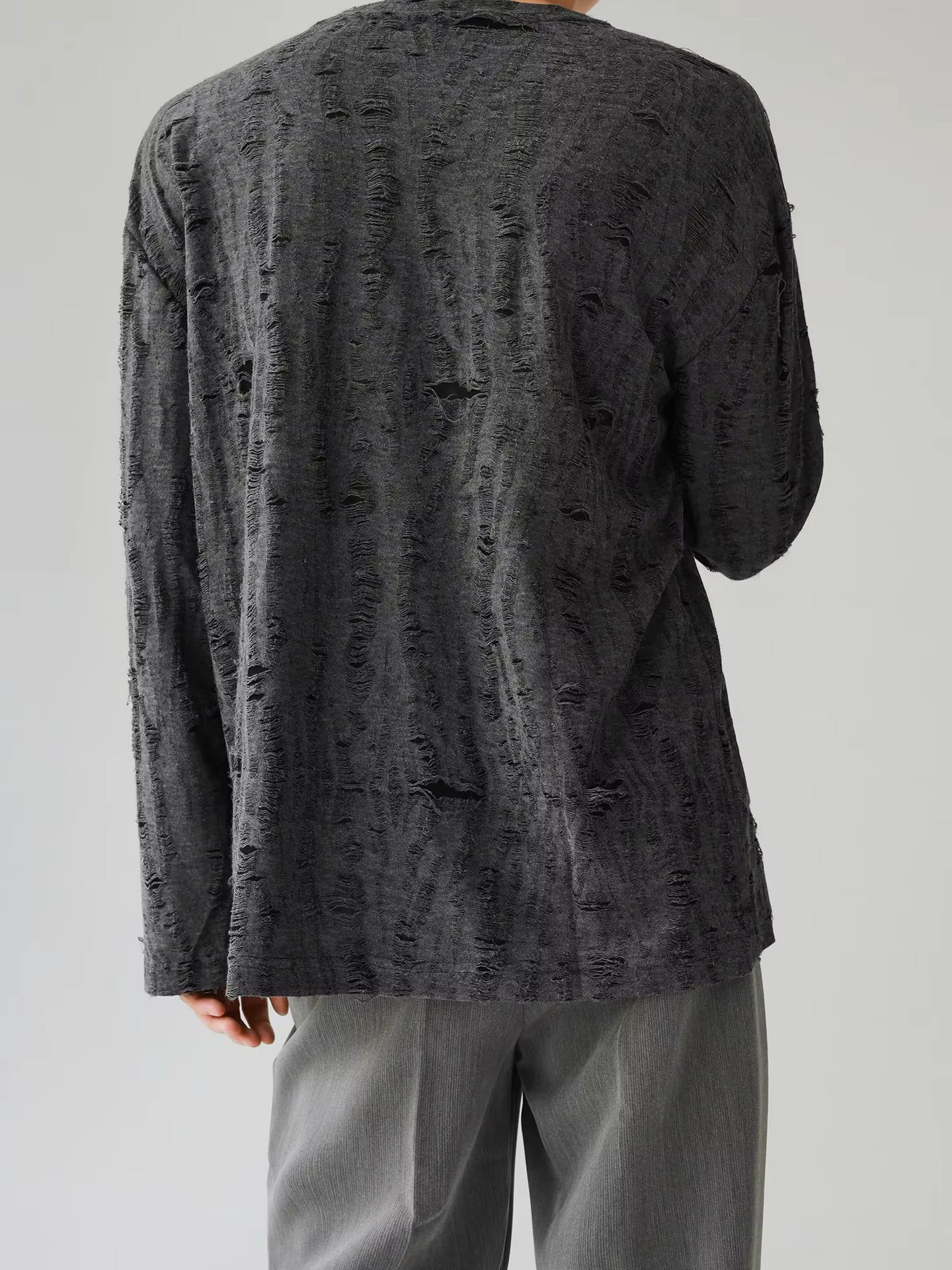 Veil Distressed Long Sleeve Shirt