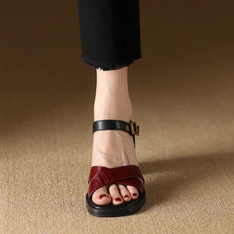 Noelle Genuine Leather Sandals