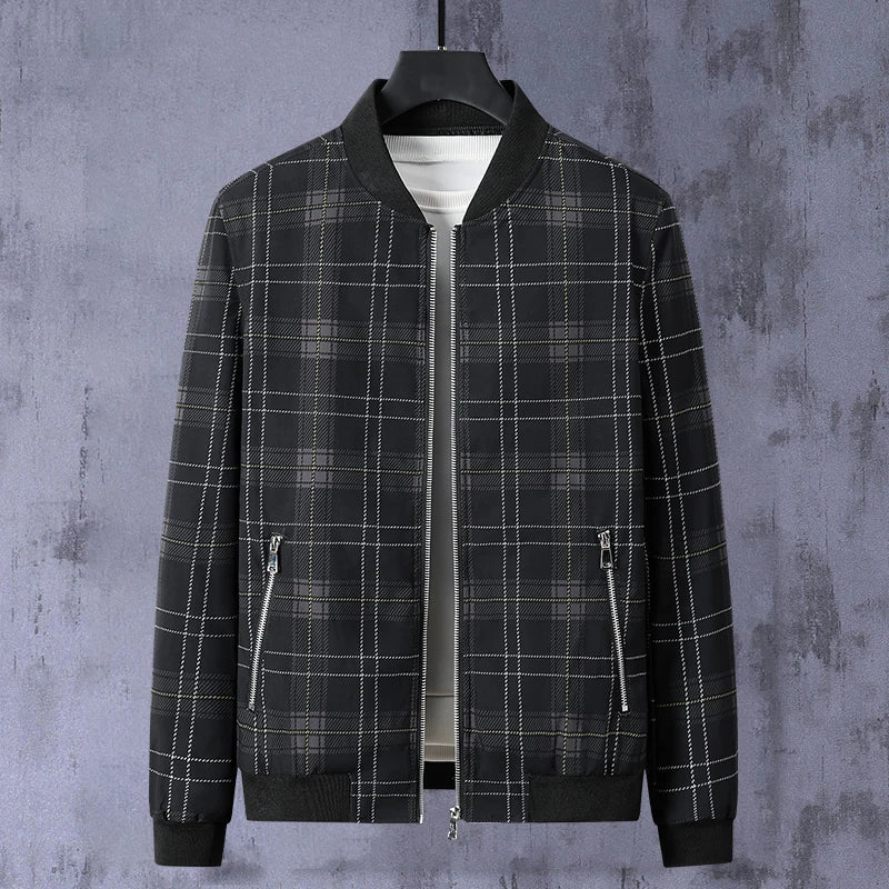 Elian Plaid Bomber Jacket