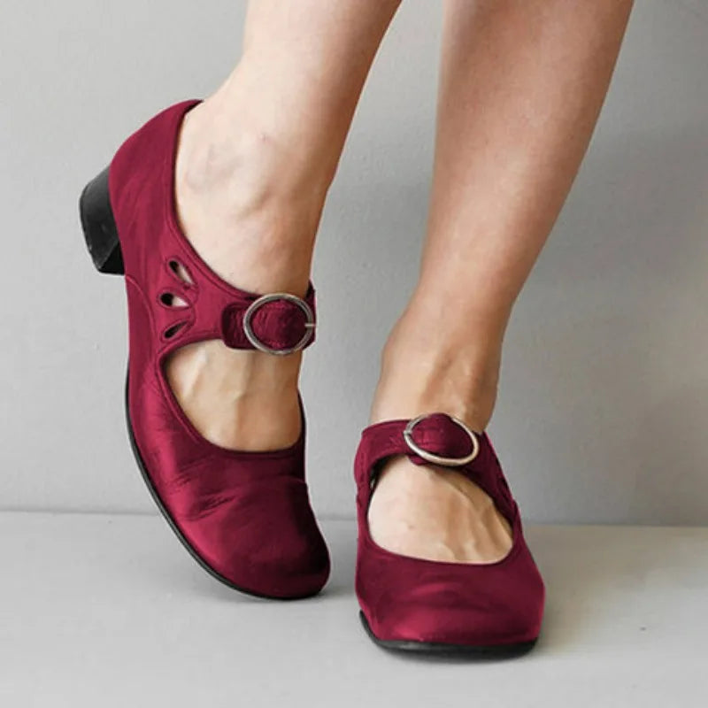 Mallory Leather Mary Jane Pumps