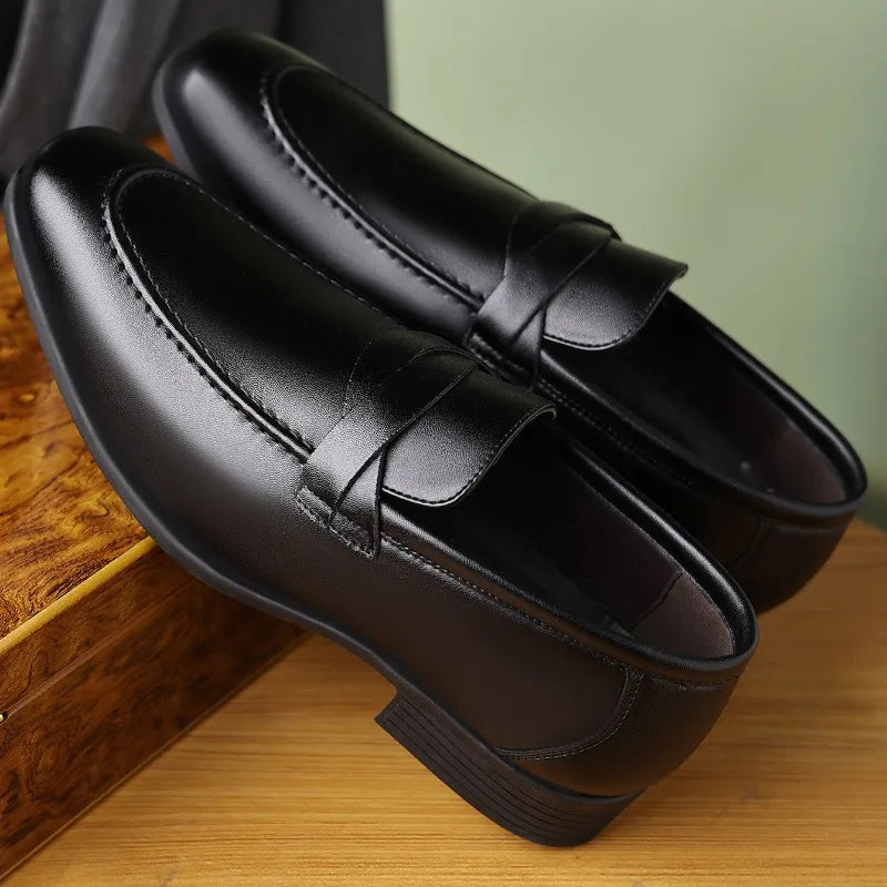 Hudson Leather Pointed Toe Loafer
