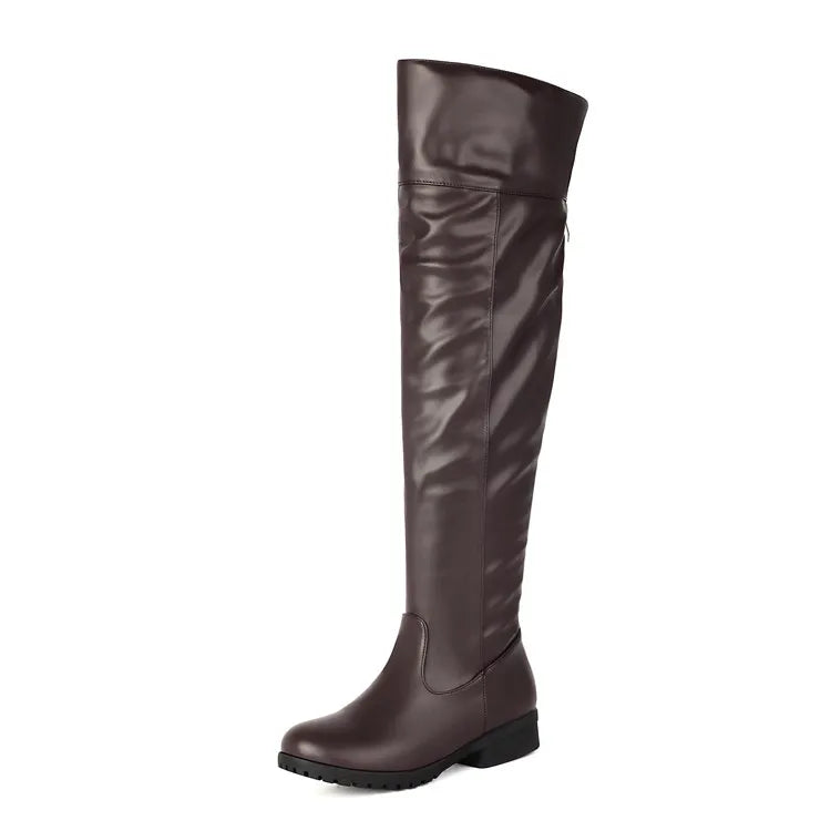 Jensen Over The Knee Platform Leather Boots