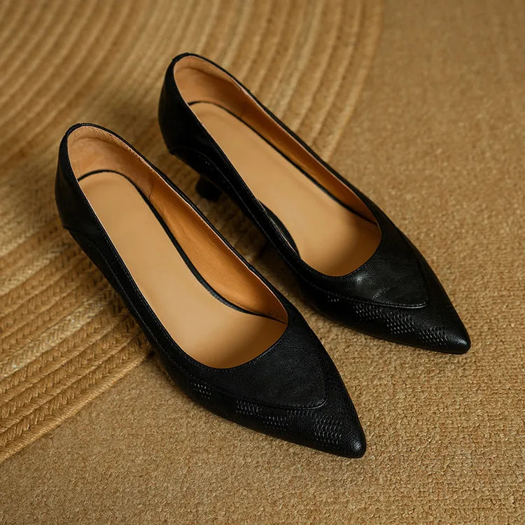 Amalia Genuine Leather Heels