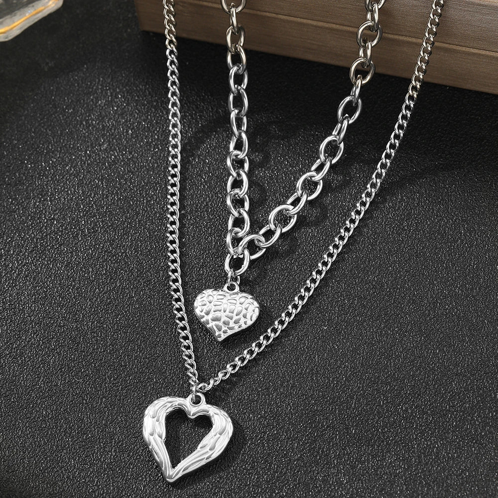 Cherubim Heart Necklace Set