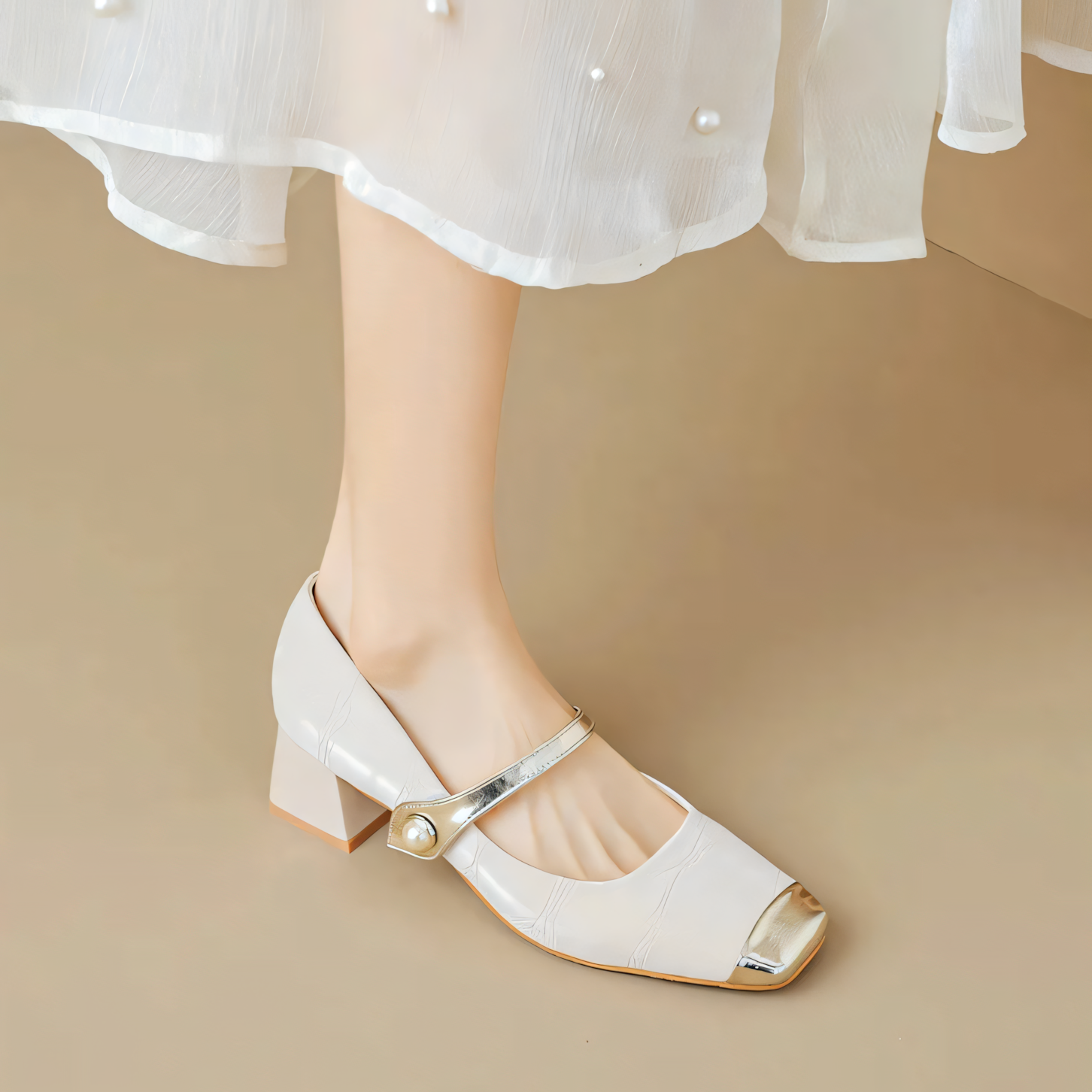 Luxford Genuine Leather Block Heels