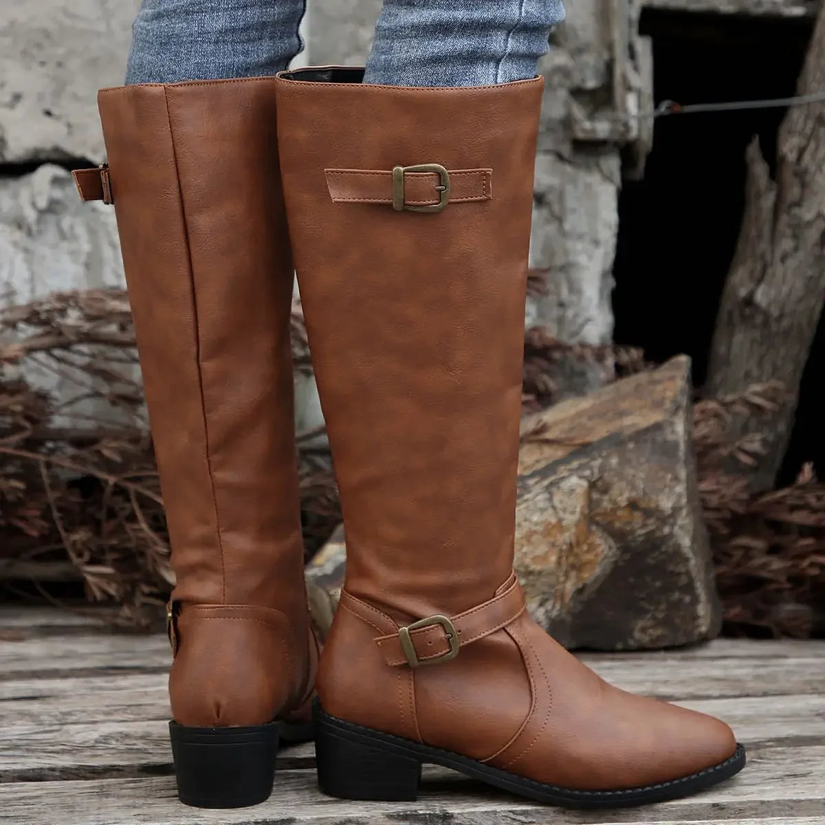 Brielle Leather Riding Boots