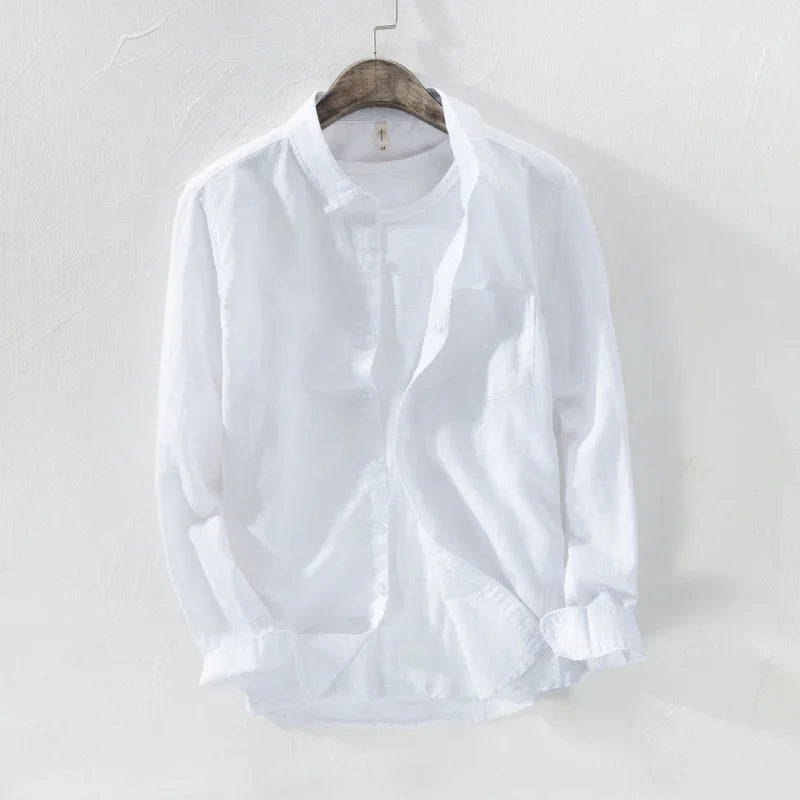 Chambray Linen Button Down Shirt