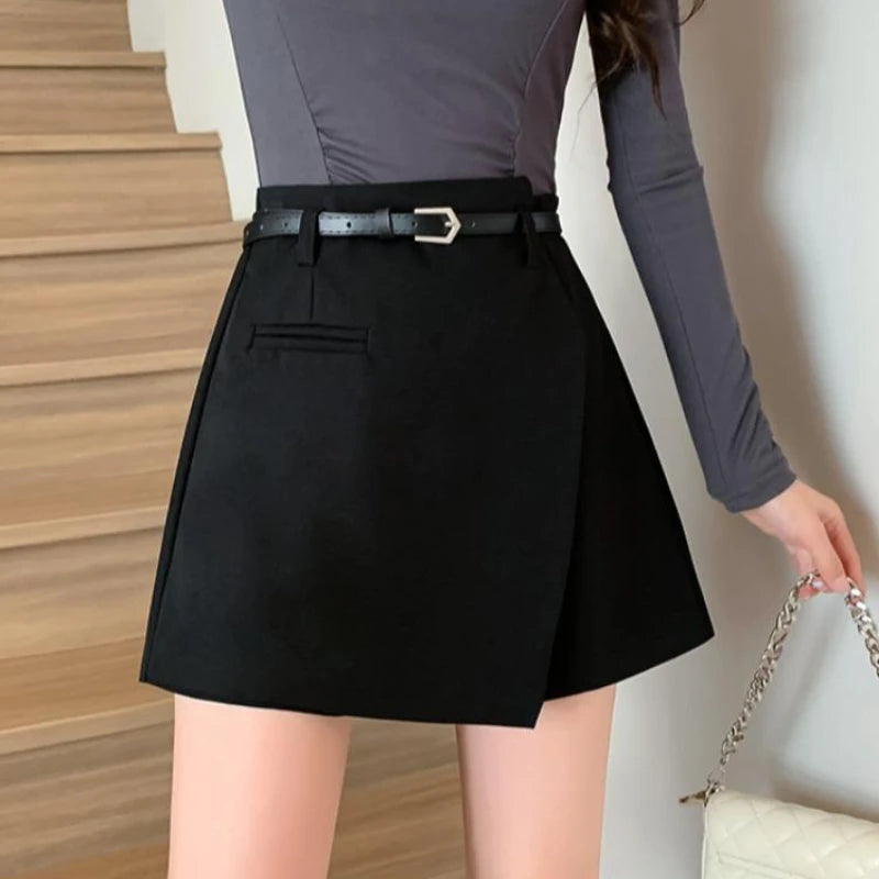 Casual Shorts Women Irregular Wide Leg Creativity Simple Spring All-match Tender Comfortable Temper Leisure Feminine Aesthetic