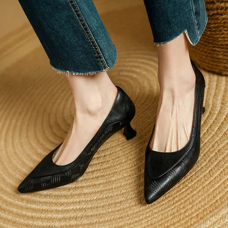 Amalia Genuine Leather Heels