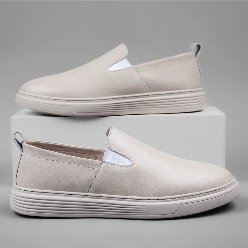 Crown Leather Slip-On Shoes