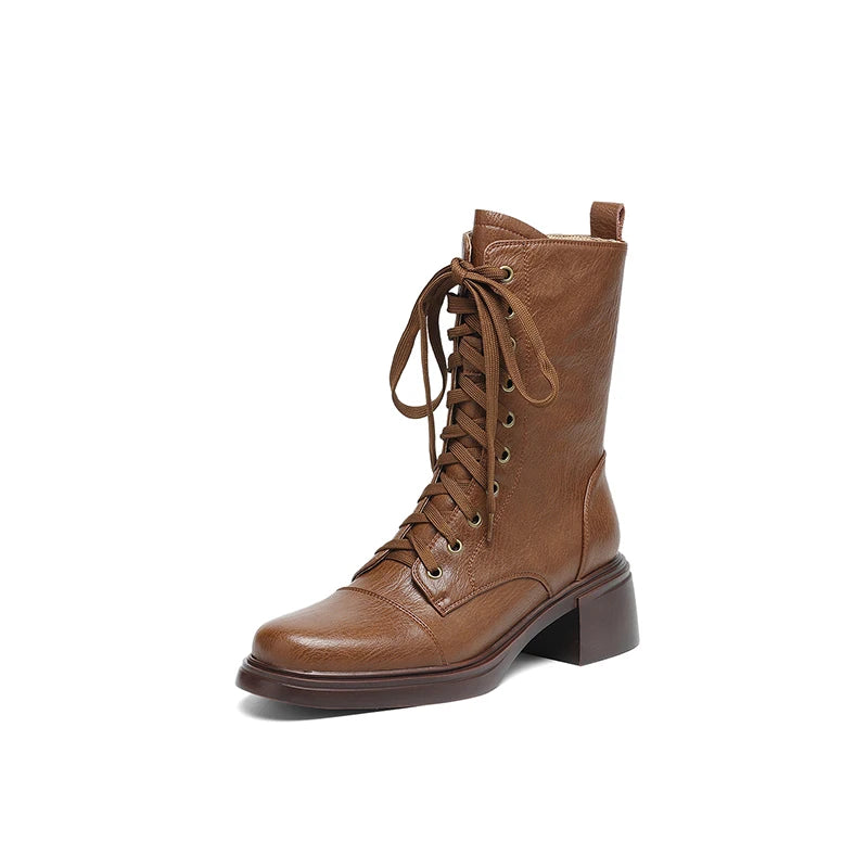 Carter Leather Combat Boots
