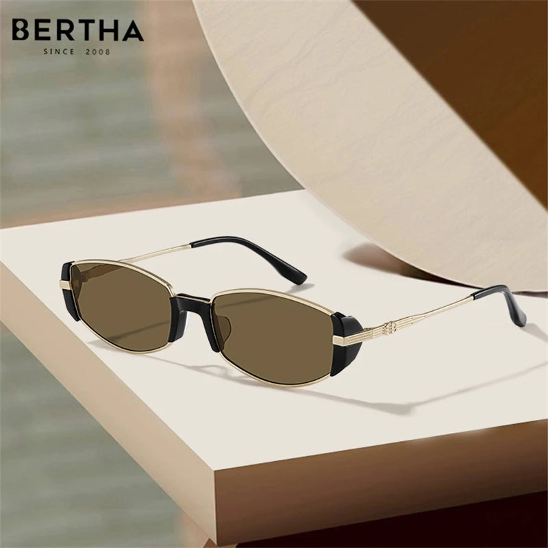 BERTHA Cat Eye Gradient Sunglasses Polarized Sunglasses UV Protection Light Weight Shades Outdoor Metal Frame Eyeglasses