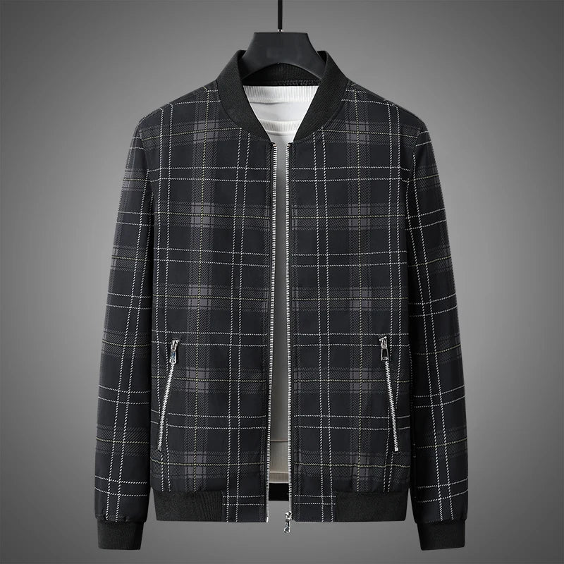 Elian Plaid Bomber Jacket
