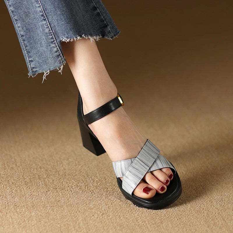 Noelle Genuine Leather Sandals