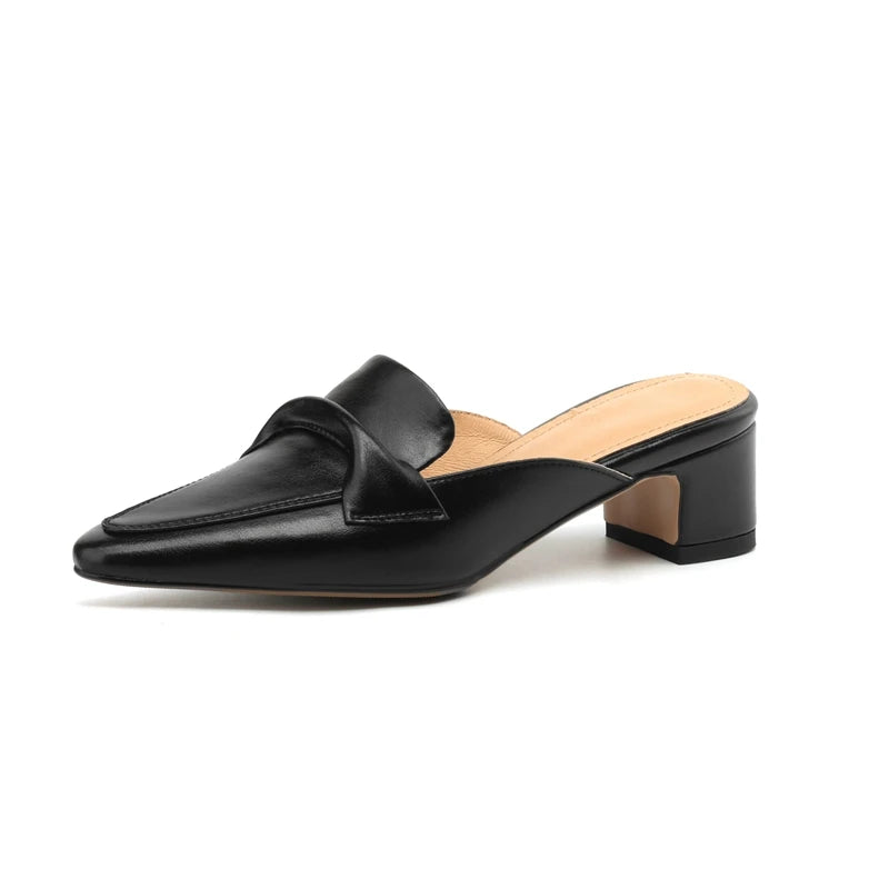 Elara Genuine Leather Flats