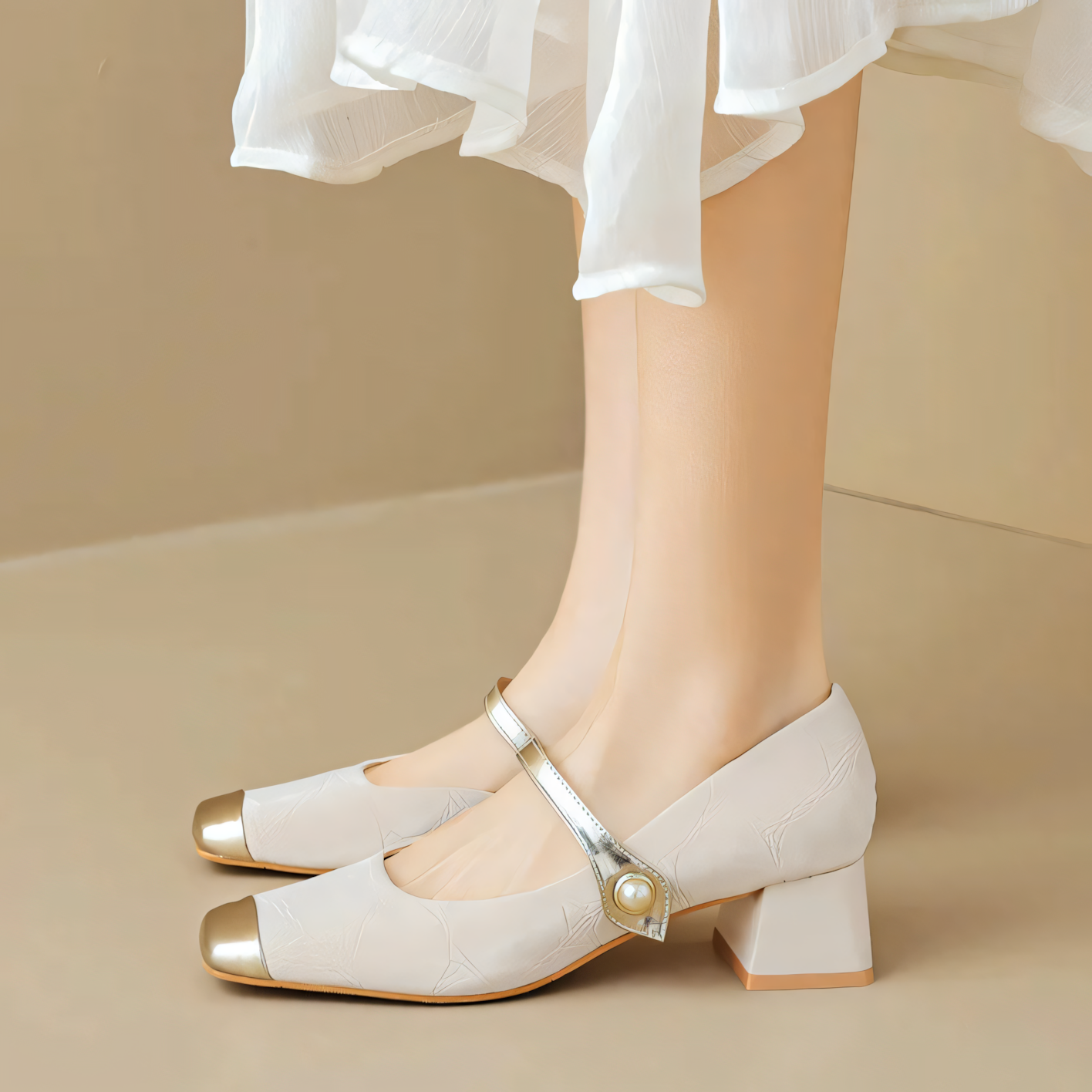 Luxford Genuine Leather Block Heels