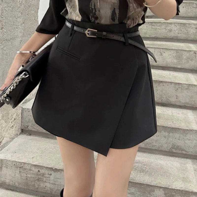 Casual Shorts Women Irregular Wide Leg Creativity Simple Spring All-match Tender Comfortable Temper Leisure Feminine Aesthetic