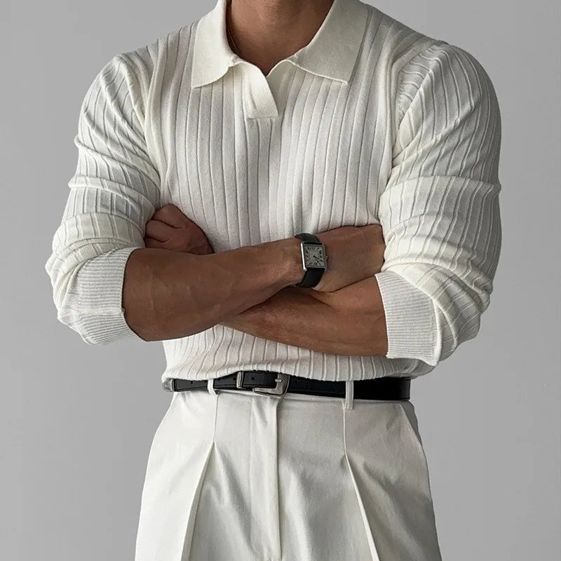 Hadley Ribbed Knit Polo