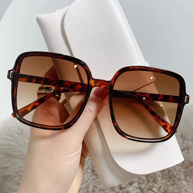 Sunset Glam Square Frame Sunglasses