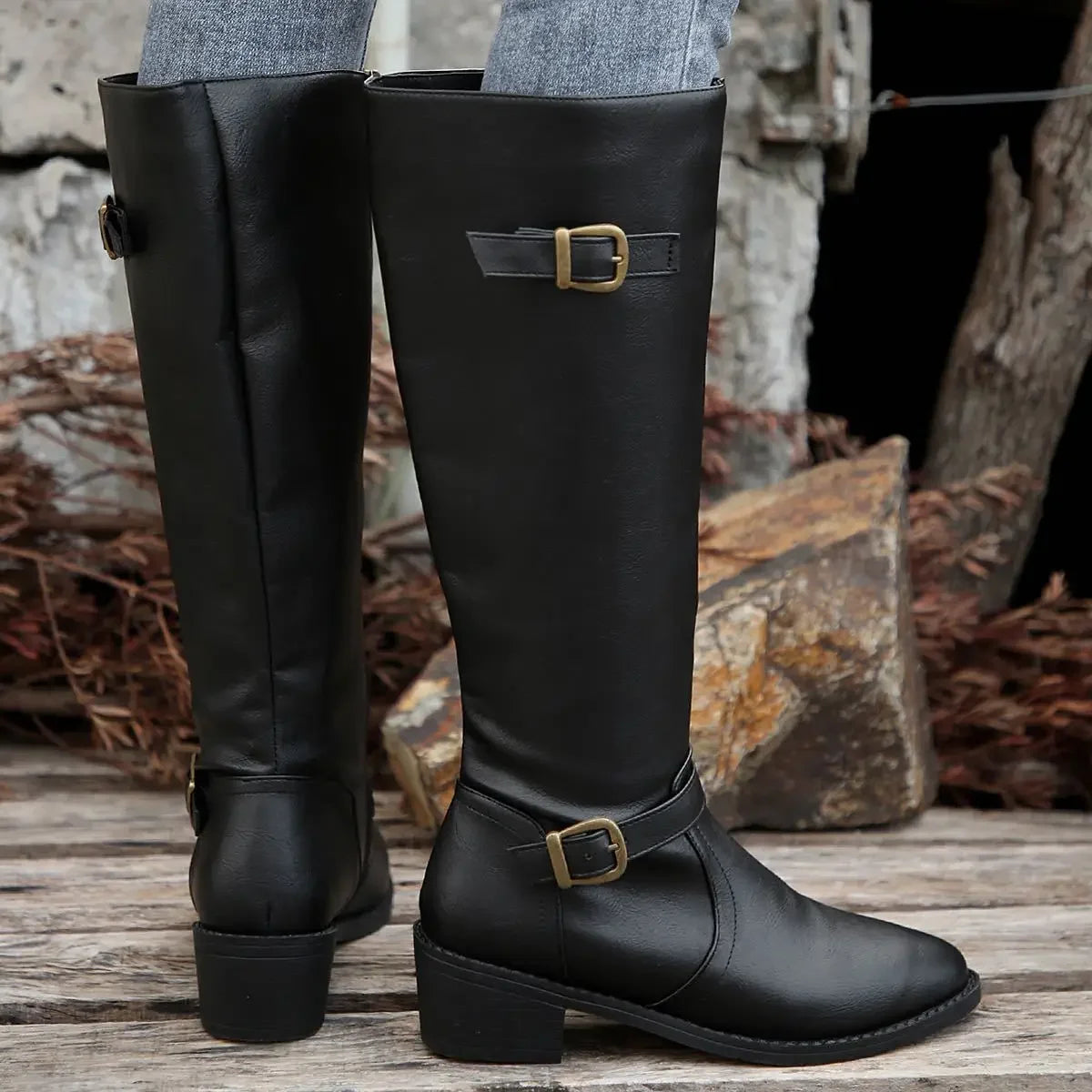 Brielle Leather Riding Boots
