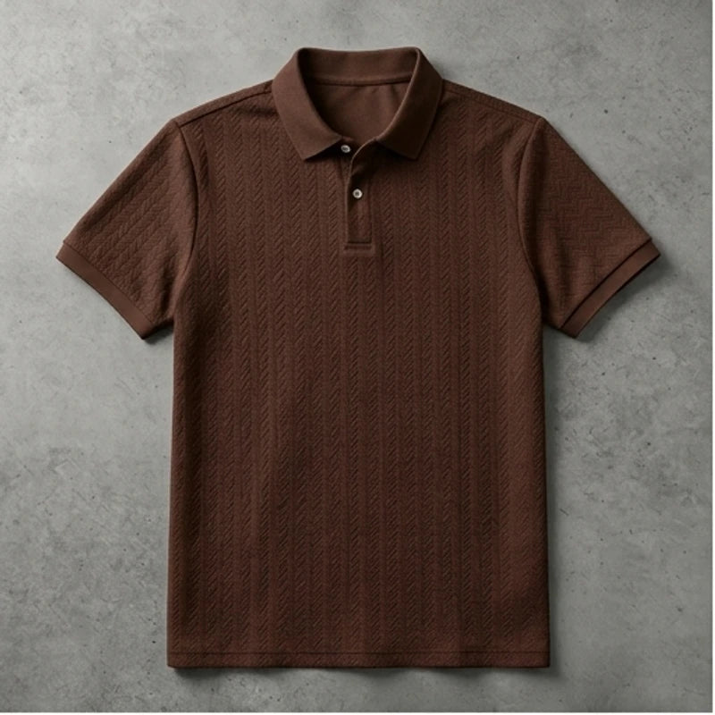 Coffee Men's Casual T-shirt Summer Short Sleeve Male Clothing High Quality Tops Tee Black White Polo Tshirt Fashion T Shirt Men flat lay product photo