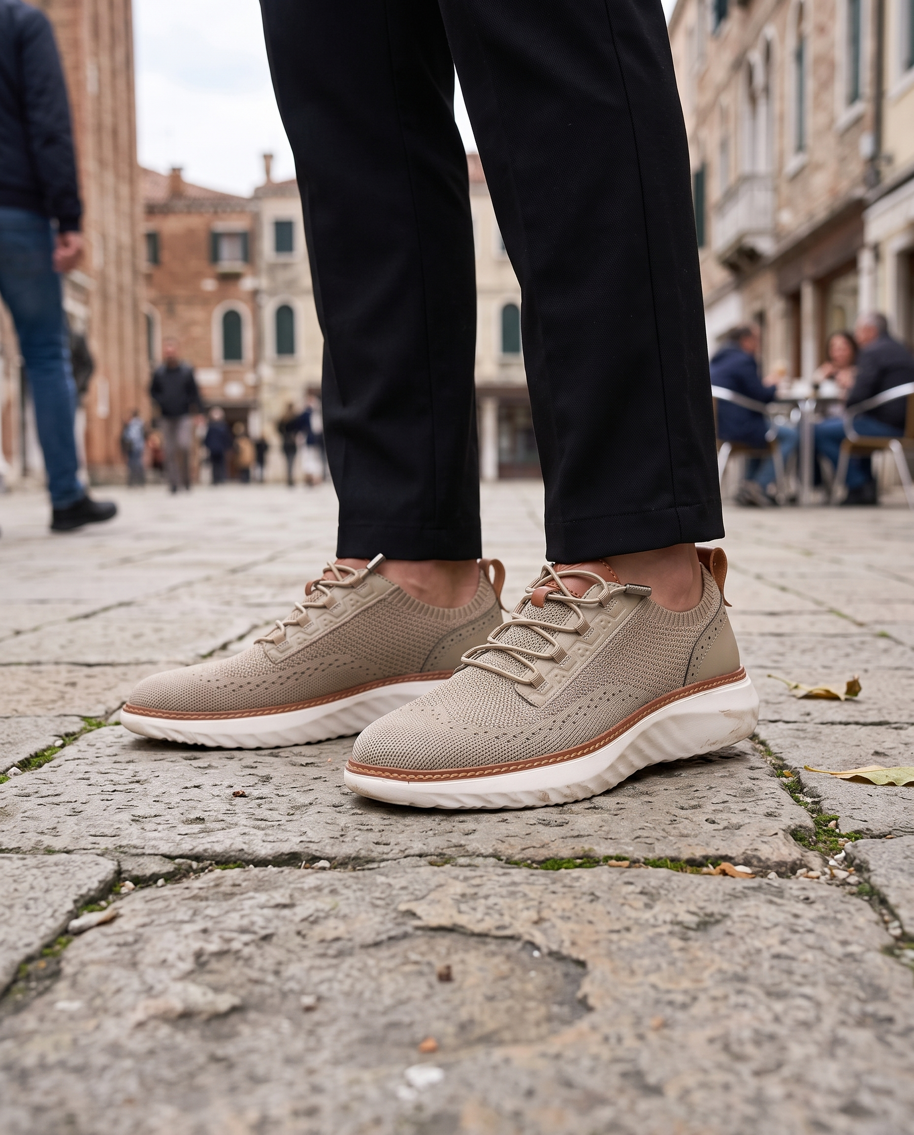 Oxford Knit Brogue Sneakers