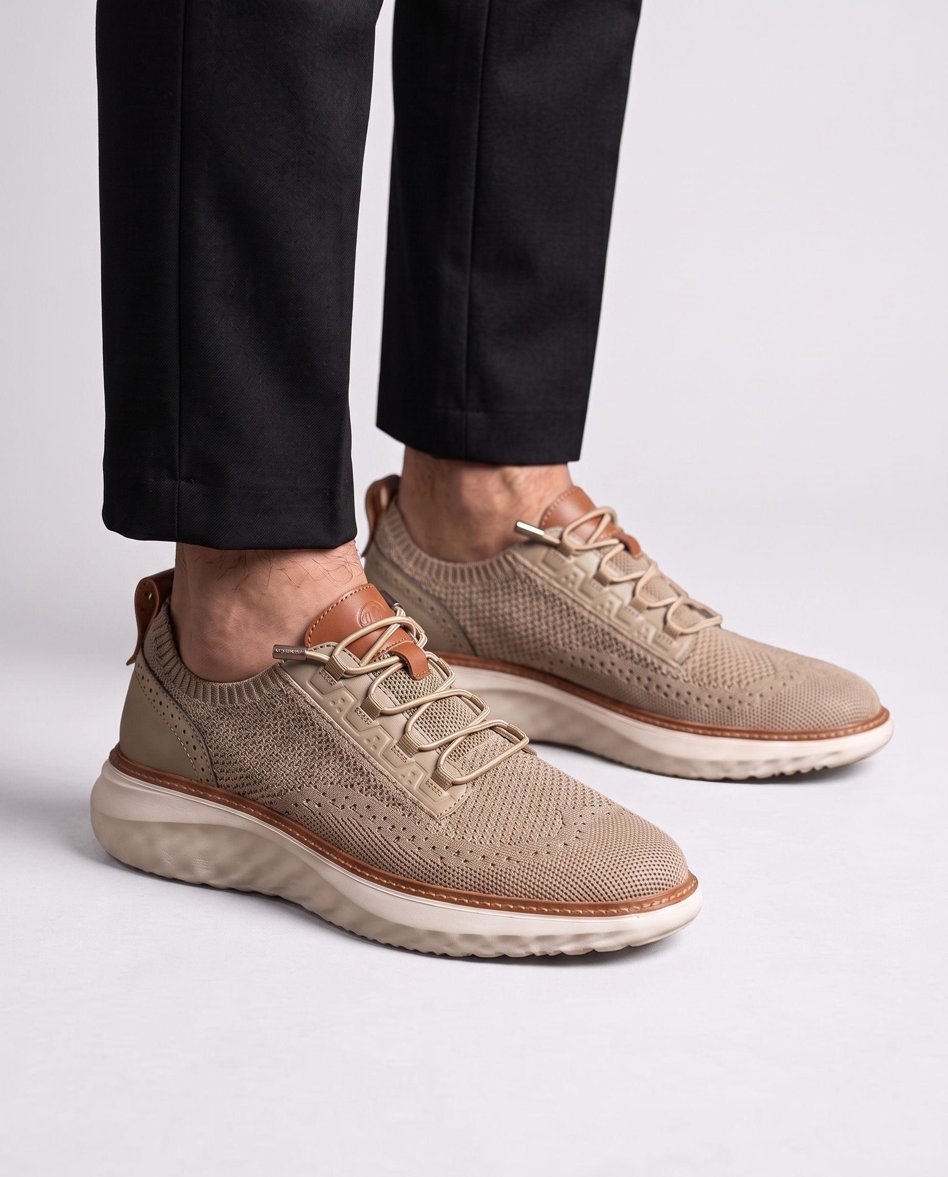 Oxford Knit Brogue Sneakers