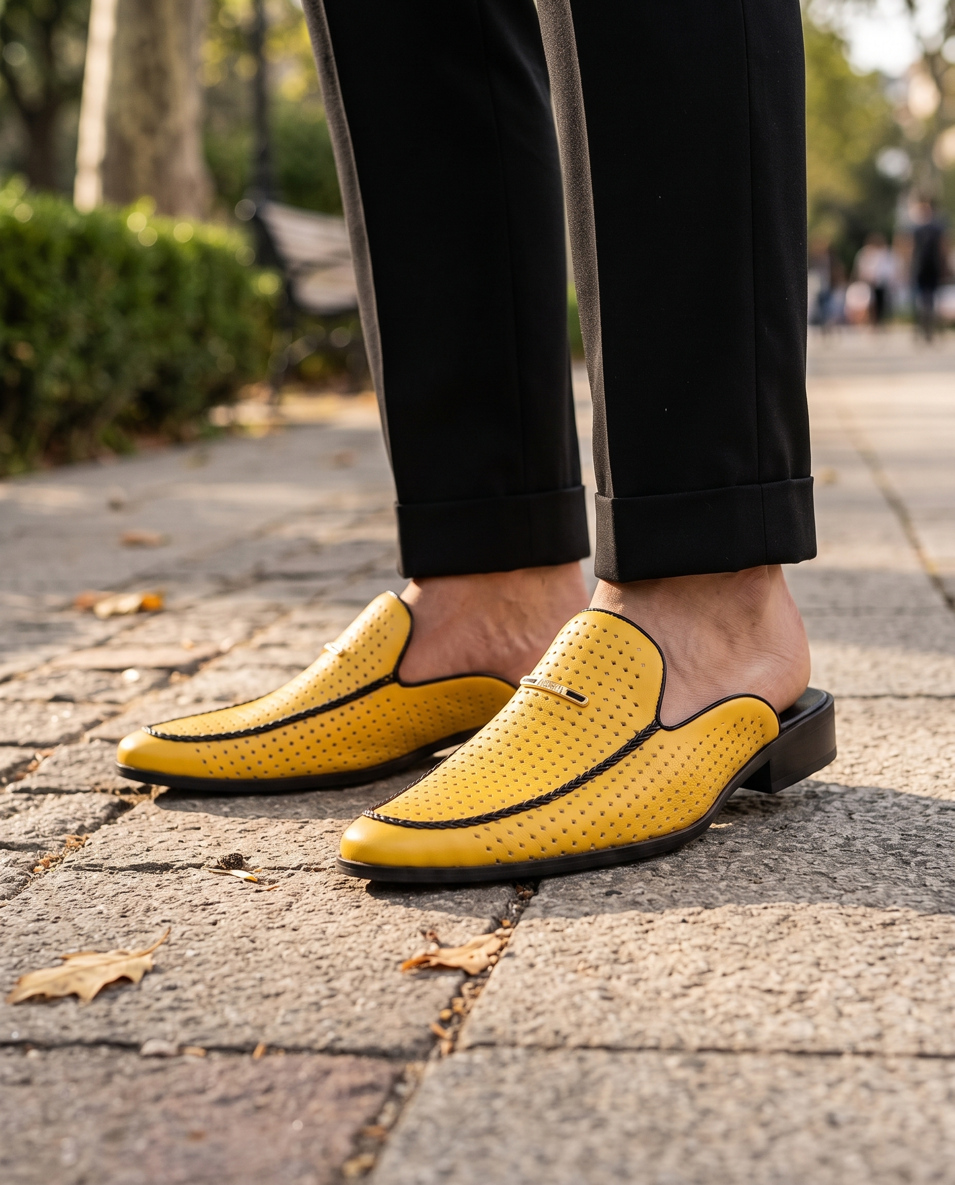 Capri Genuine Leather Slides