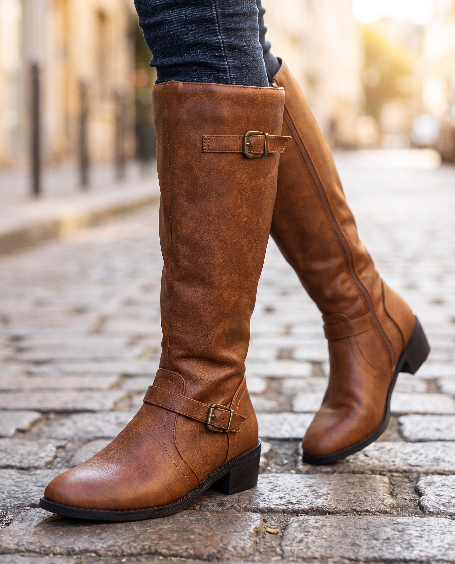 Cassian Knee-High Buckle Boots