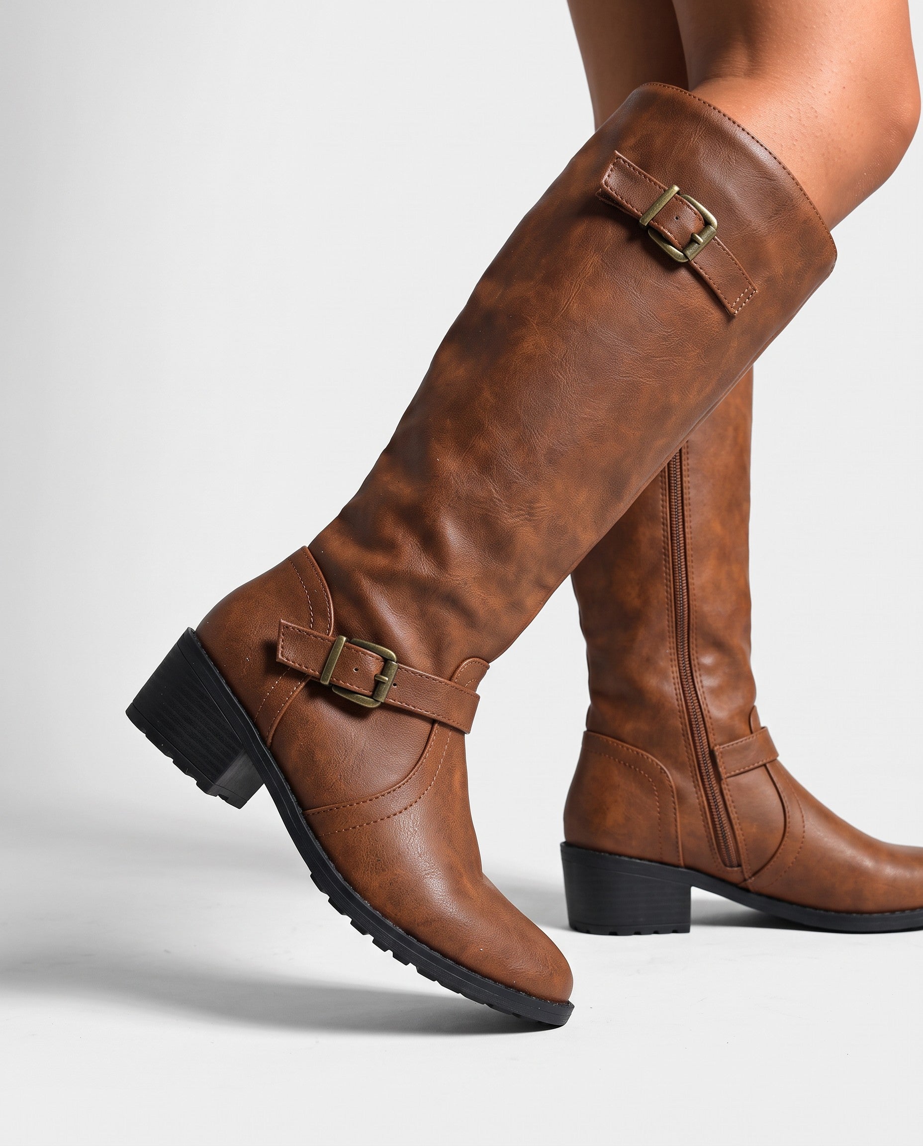 Cassian Knee-High Buckle Boots