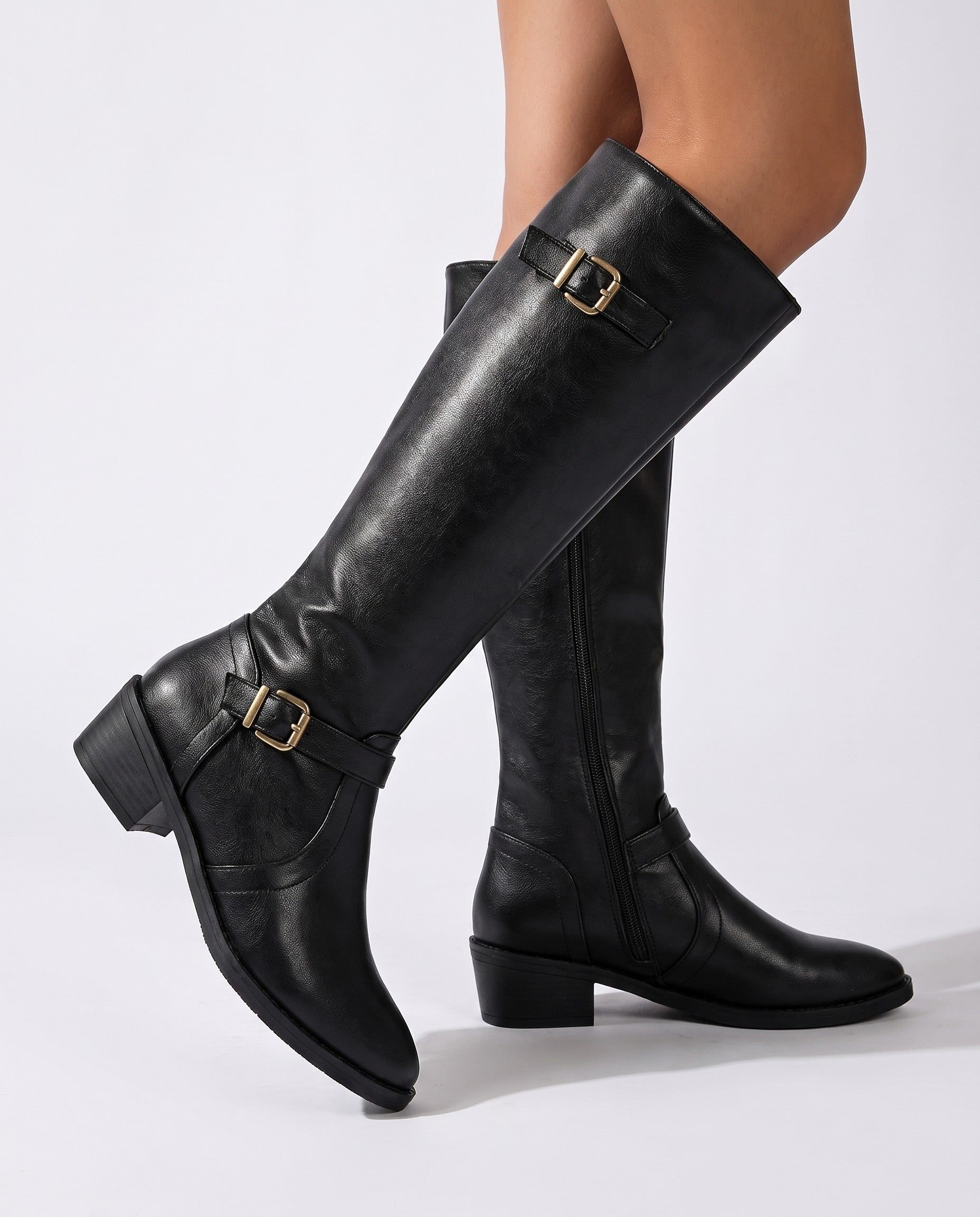 Cassian Knee-High Buckle Boots