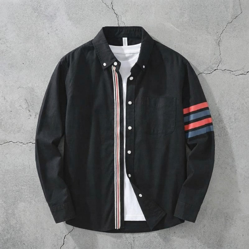 Ashford Cotton Zip-Front Shirt