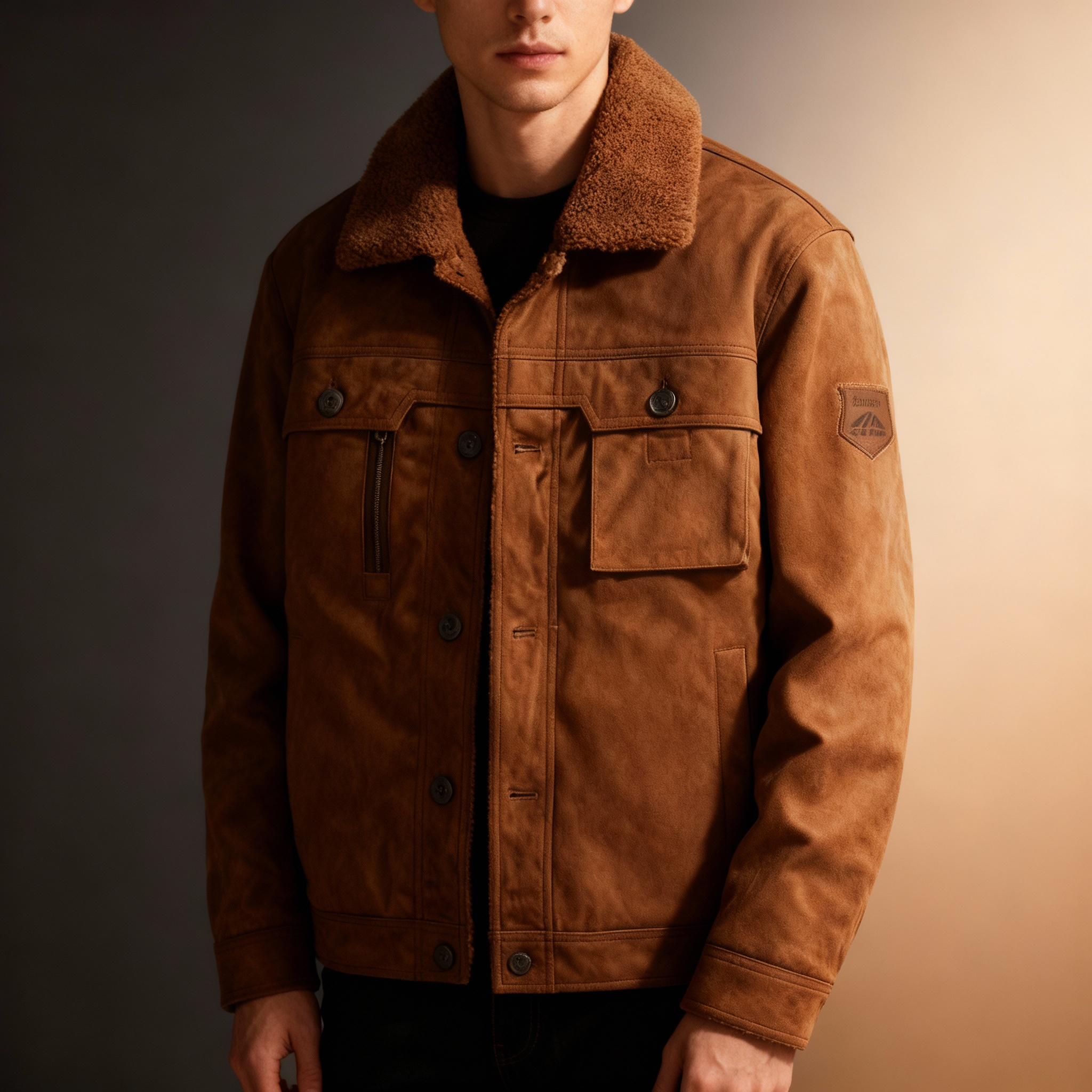 Hudson Fleece-Lined Suede Jacket