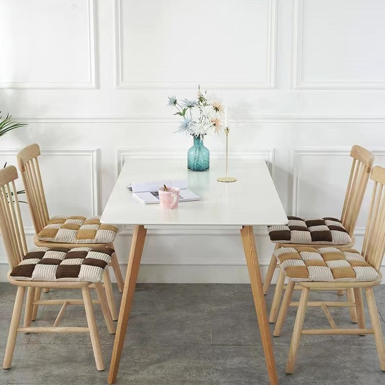 CORDUROY COMFORT CHECKERED SEAT CUSHION