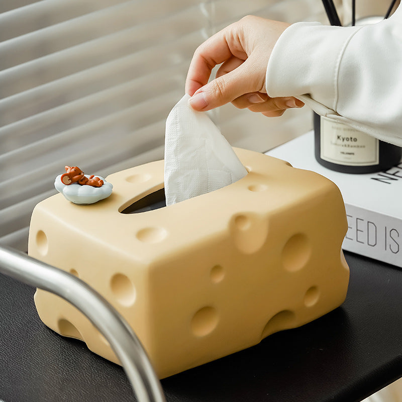 CHEESE CUBE TISSUE BOX