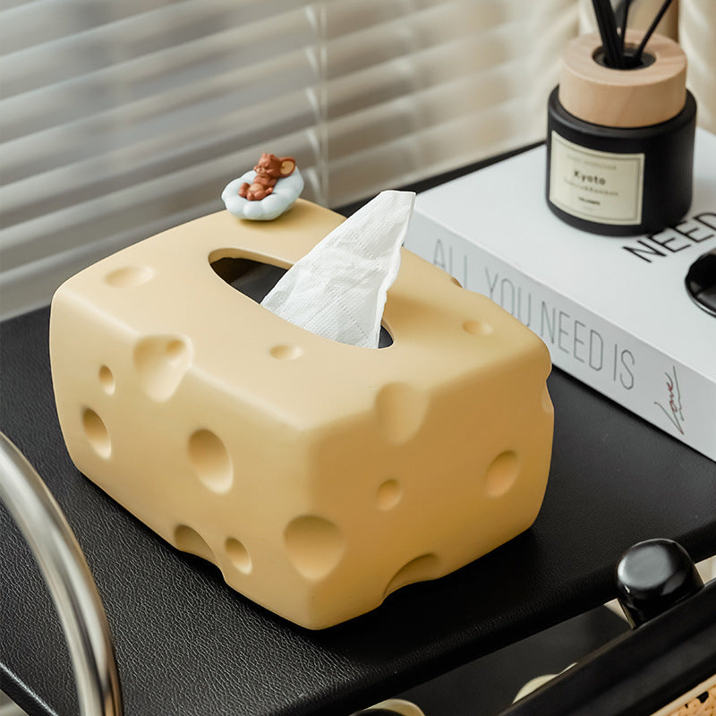 CHEESE CUBE TISSUE BOX