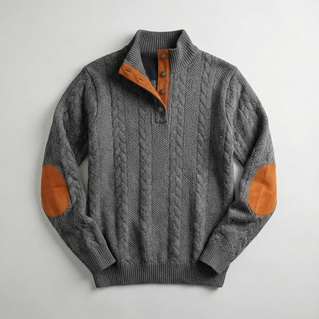 Callum Cable Knit Pullover Sweater