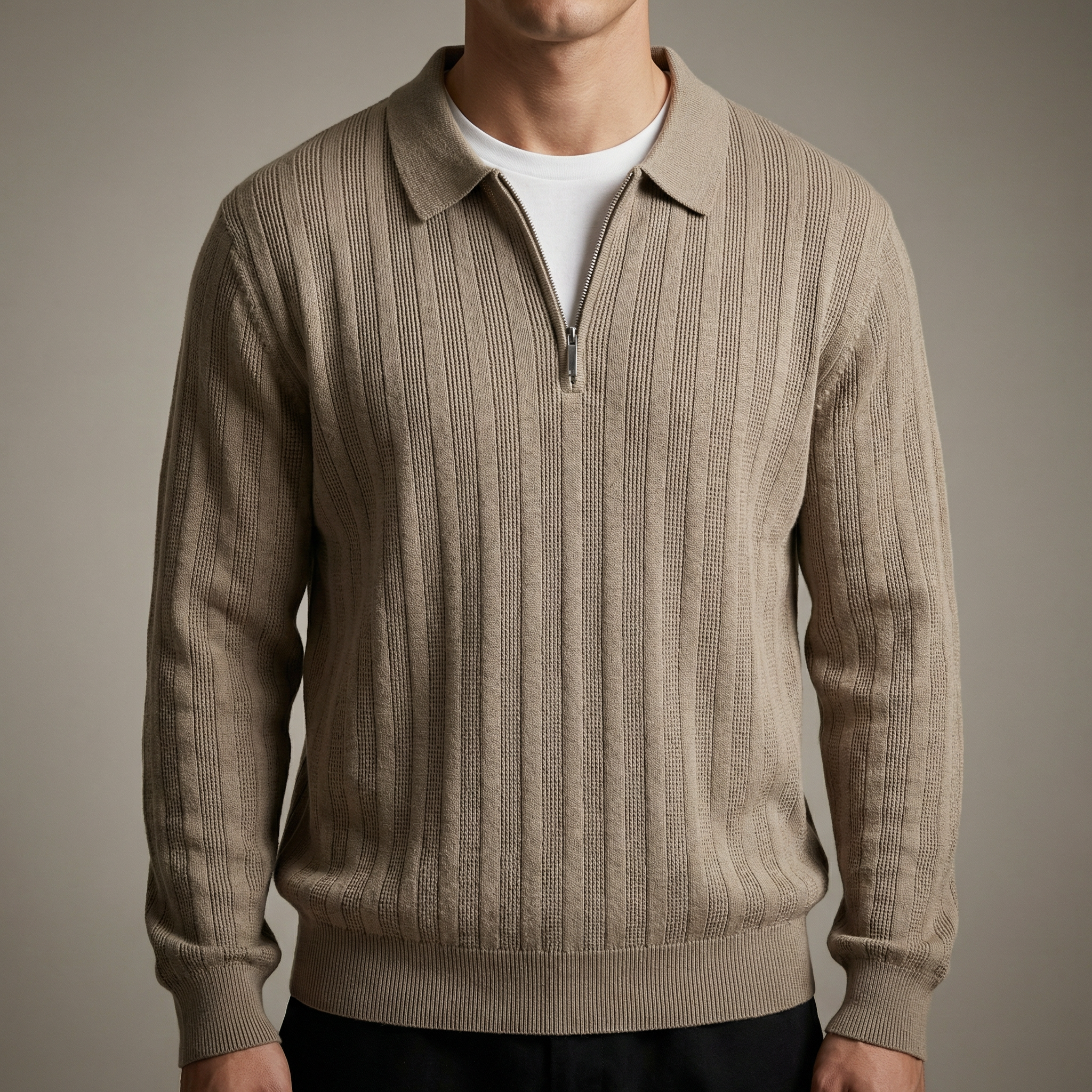 Evan Knit Quarter-Zip Sweater