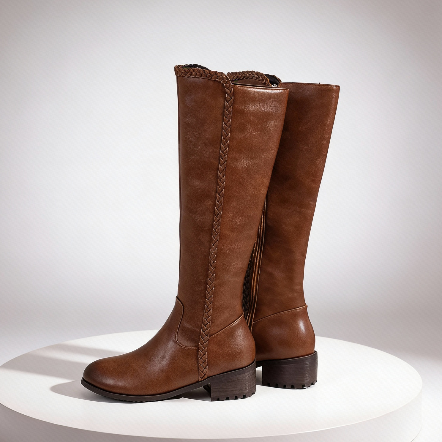 Elora Knee-High Leather Riding Boots