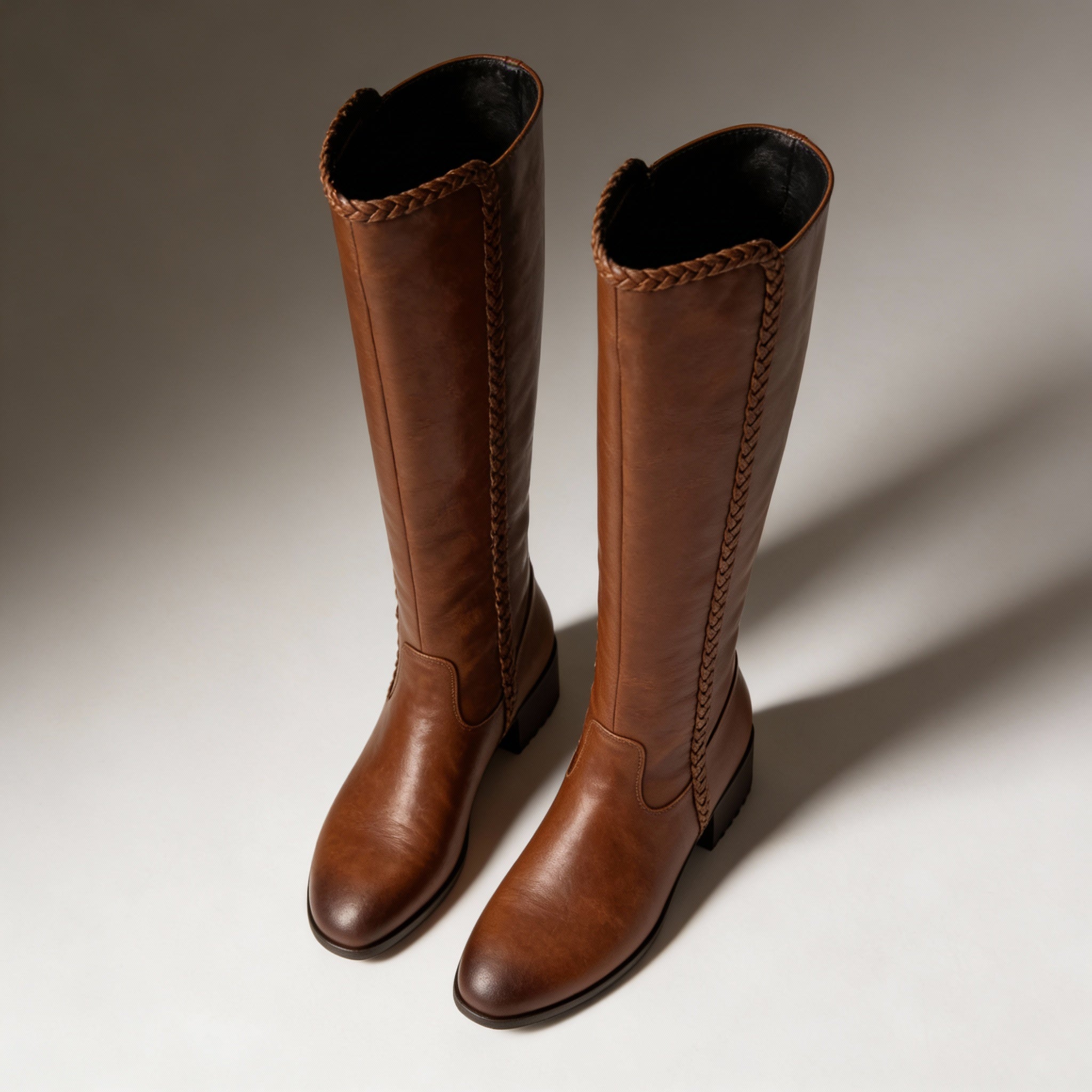 Elora Knee-High Leather Riding Boots