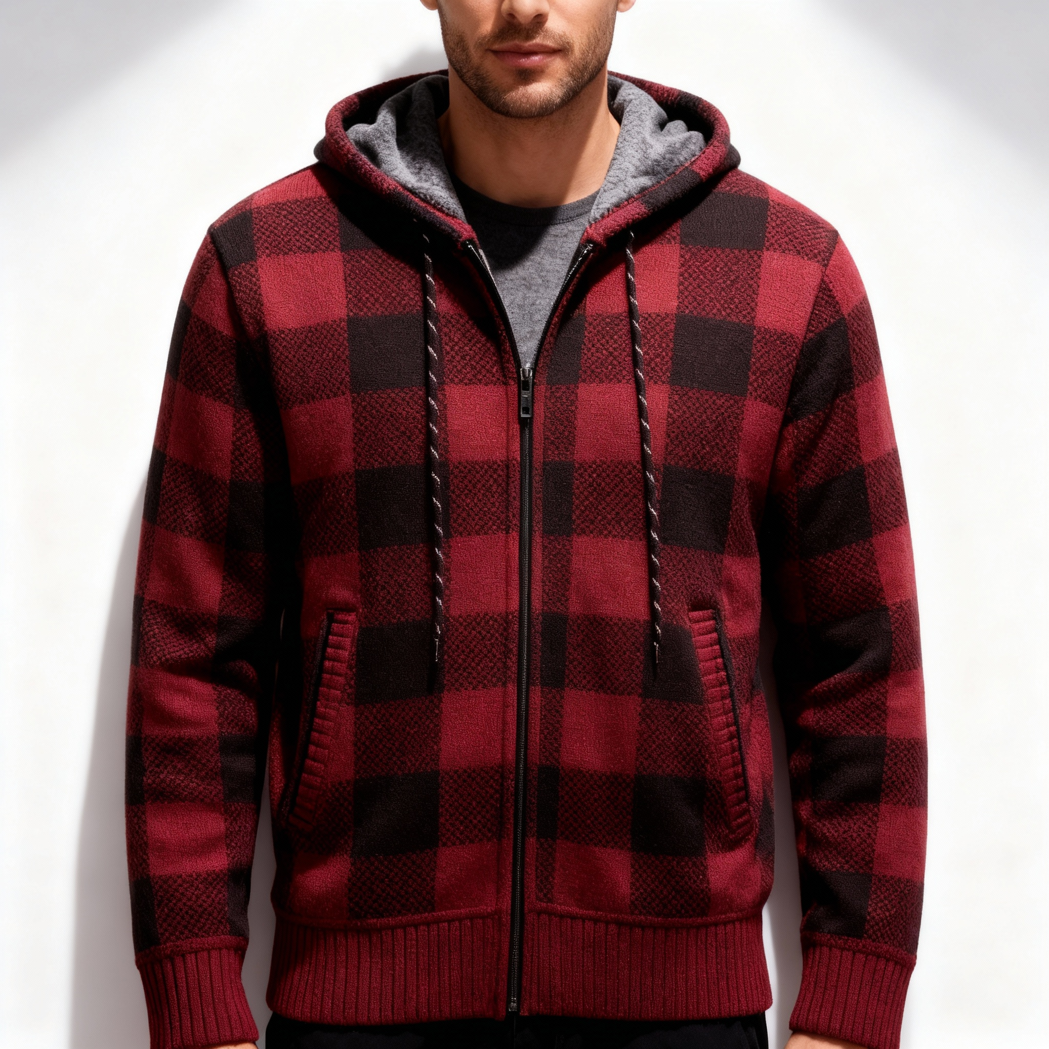 Hawthorn Plaid Fleece Hoodie