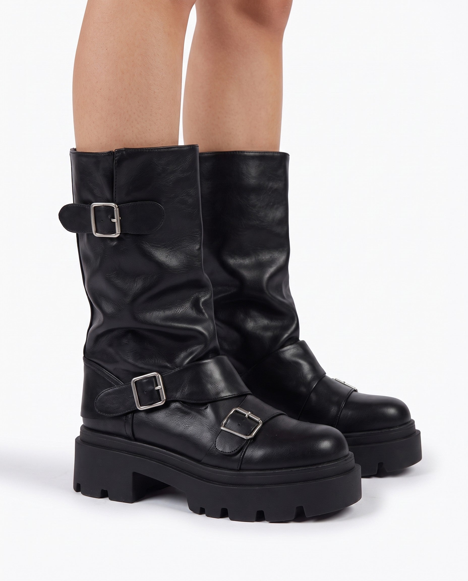 Harlow Platform Mid-Calf Boots