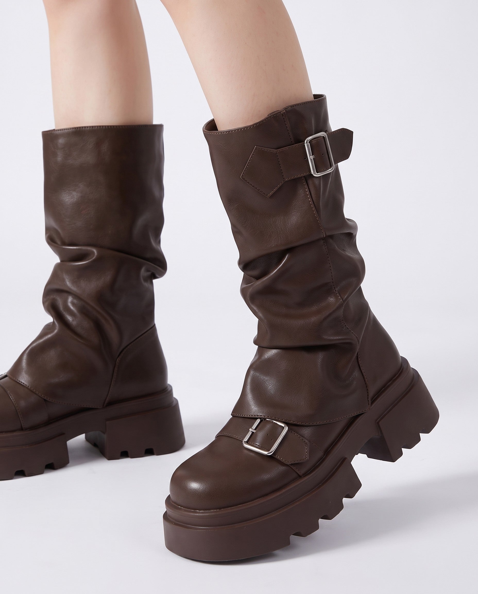 Harlow Platform Mid-Calf Boots